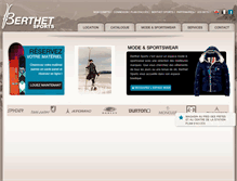 Tablet Screenshot of berthet-sports.com